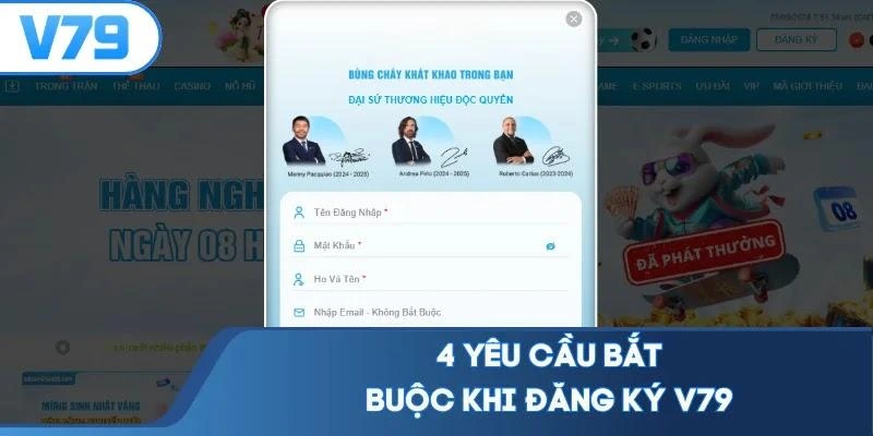 4 yêu cầu bắt buộc khi đăng ký V79